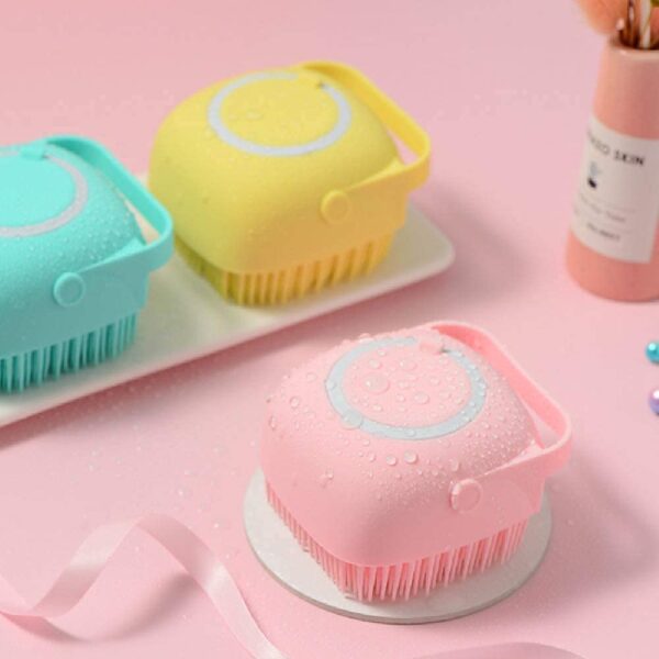 Silicone Bath Brush with Soap Dispenser - Image 2