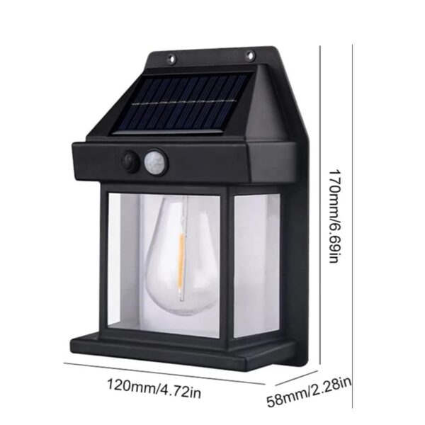 Solar Powered Motion Sensor Wall LED Lamp (Warm Yellow) - Image 6